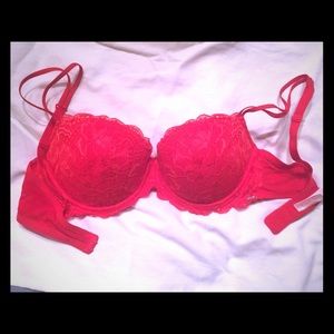 Red lace Pink Victoria Secret bra